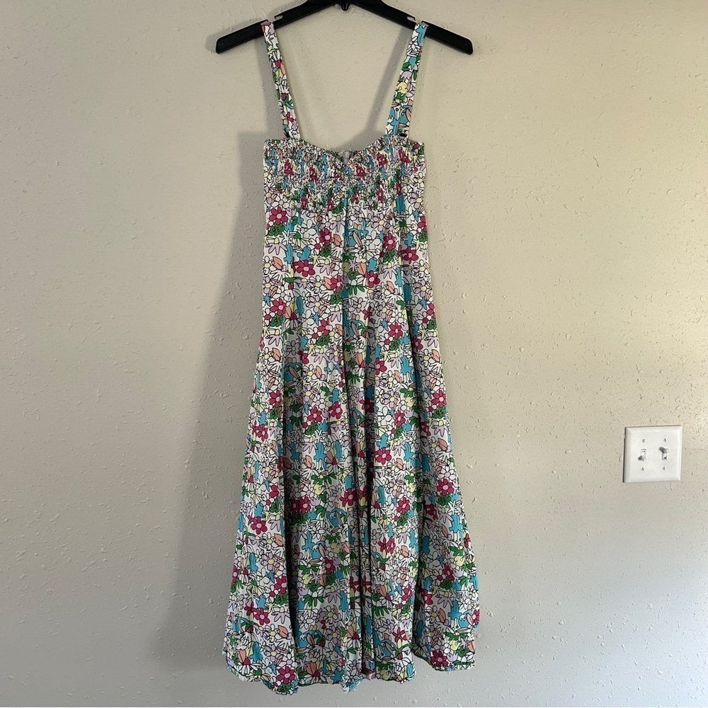 S/W/F Lush Dress Colorful Floral Midi Dress Spring Wedding Guest Formal Large - Picture 2 of 10